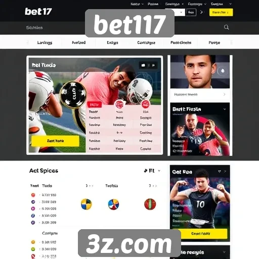 Interface do usuário do site bet117 avaliada